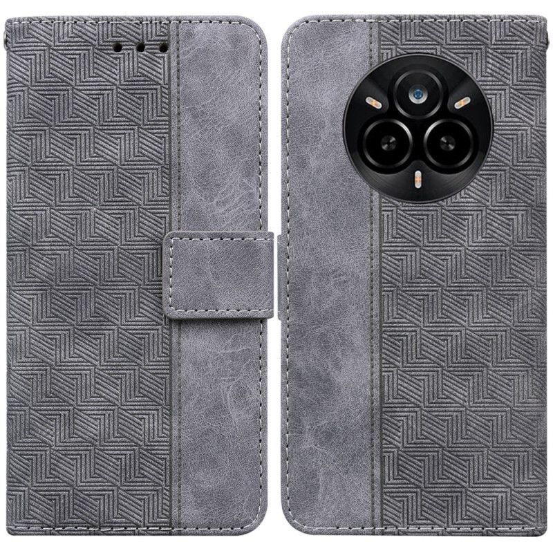 Läderfodral Realme 14 Pro 5g Telefonfodral Vävt Mönster
