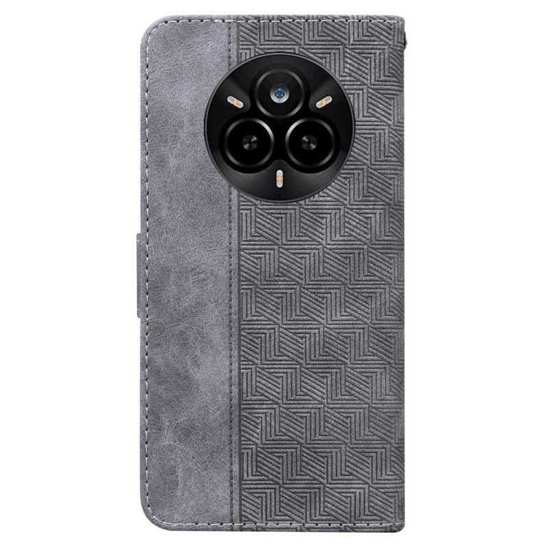 Läderfodral Realme 14 Pro 5g Telefonfodral Vävt Mönster