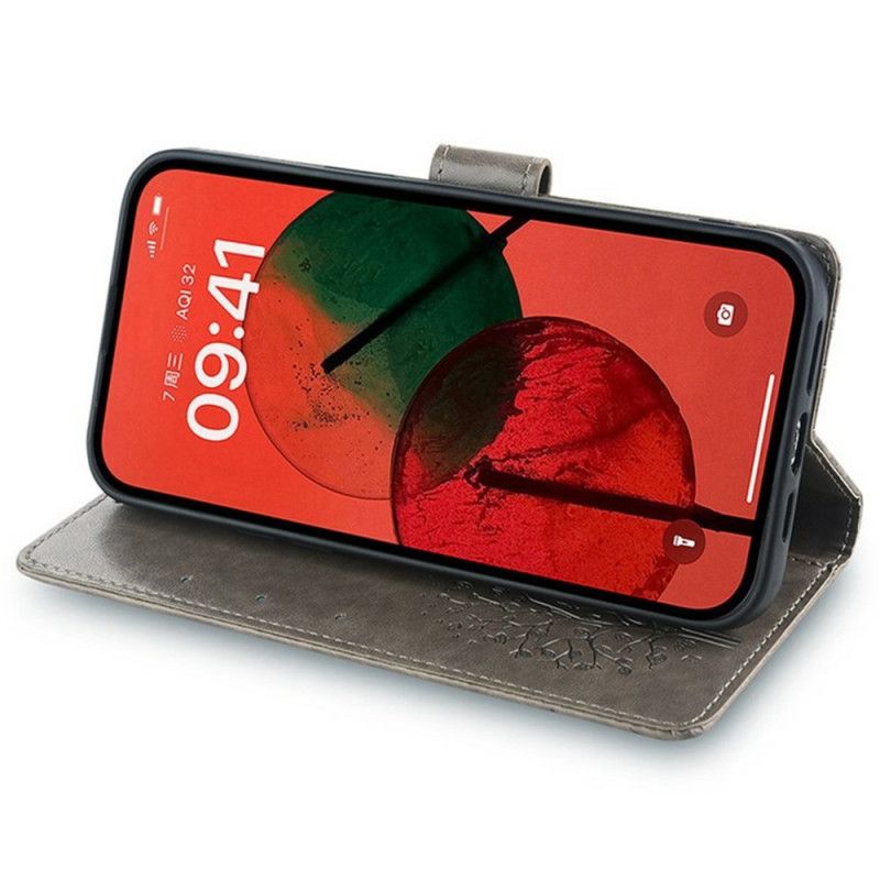 Läderskal Fodral Realme 14 Pro 5g Hjort Och Träd