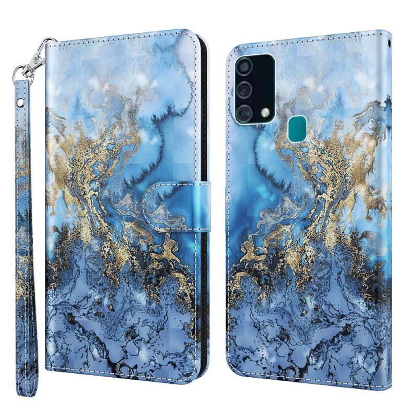 Fodral för Samsung Galaxy A32 5G Ljus Marmorlampa Med Armband