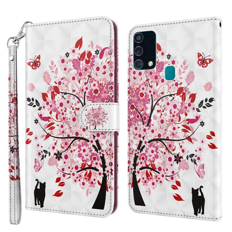 Fodral Samsung Galaxy A32 5G Ljusfläckrosa Träd