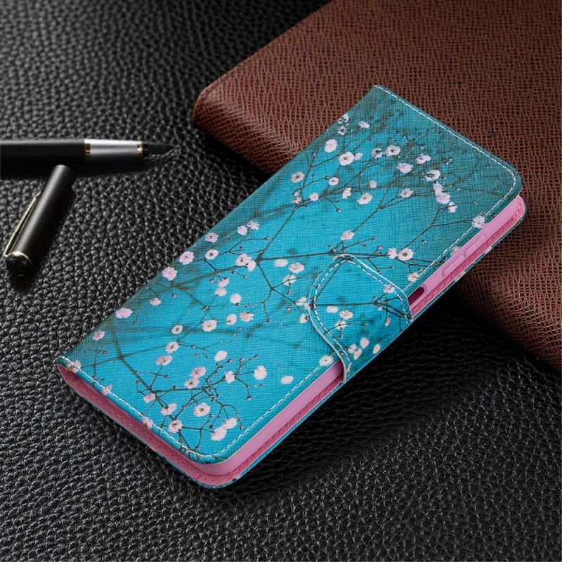 Läderfodral Samsung Galaxy A32 5G Mobilskal Blommande Träd