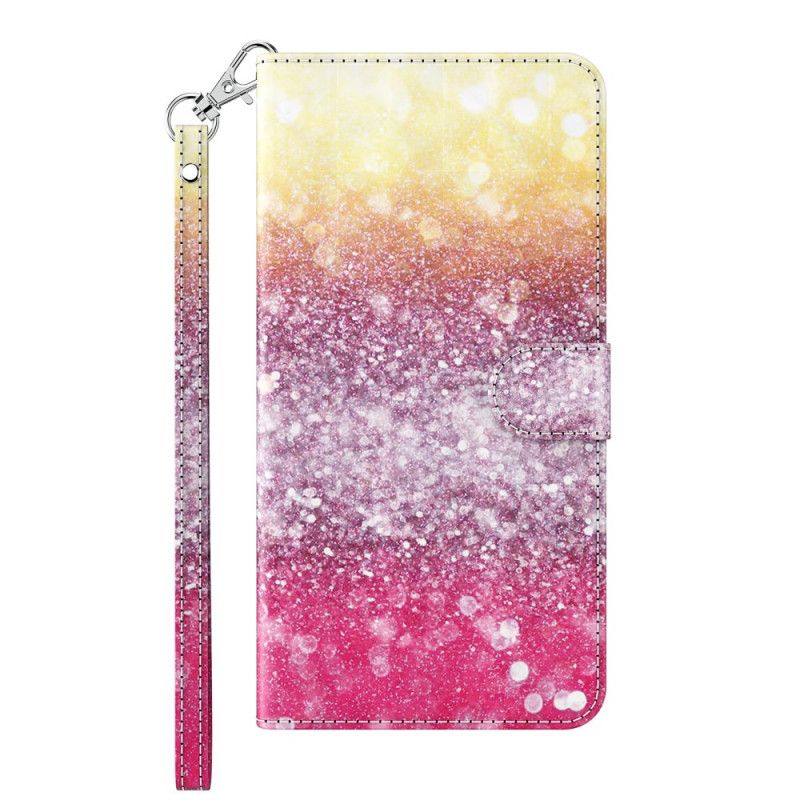 Läderfodral Samsung Galaxy A32 5G Mobilskal Ljusfläck Magenta Glitter