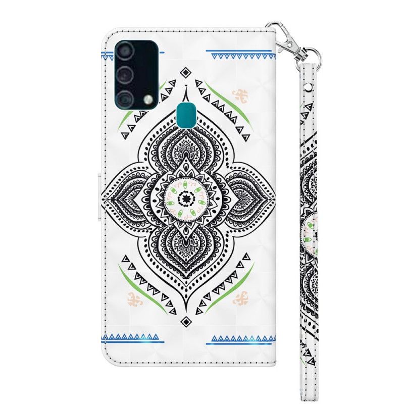 Läderfodral Samsung Galaxy A32 5G Mobilskal Ljusfläckar Mandala Med Rem