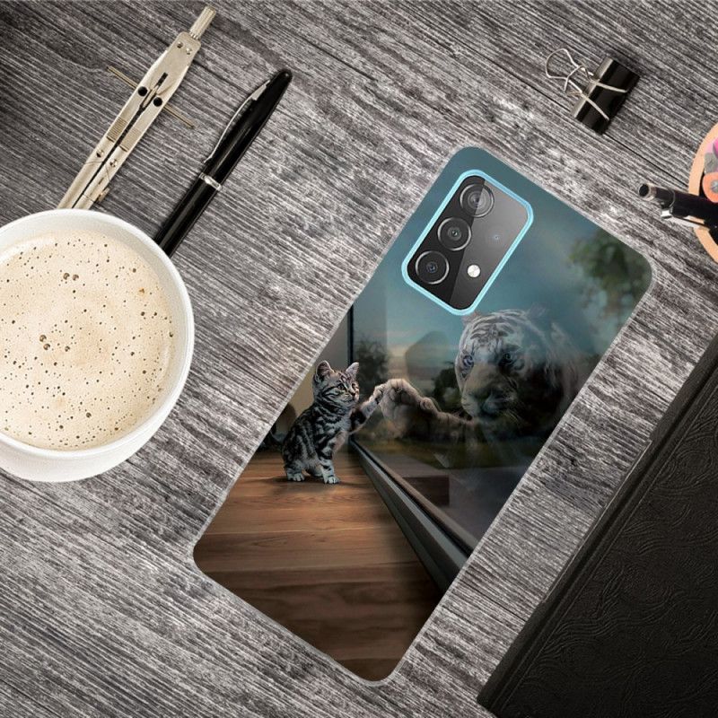 Skal för Samsung Galaxy A32 5G Grå Kattunge Dröm