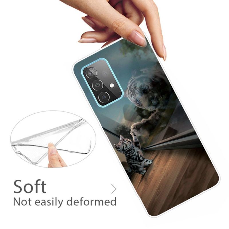 Skal för Samsung Galaxy A32 5G Grå Kattunge Dröm