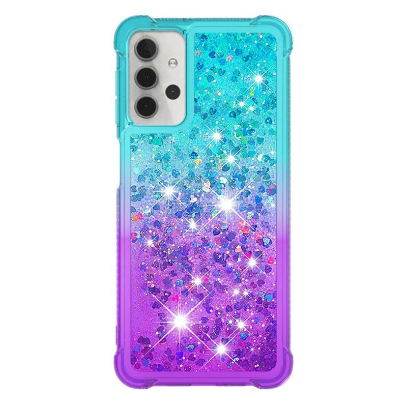 Skal Samsung Galaxy A32 5G Magenta Färgad Glitter
