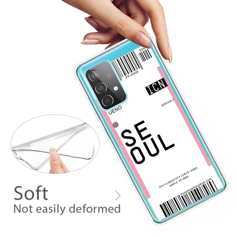 Skal Samsung Galaxy A32 5G Rosa Boardingkort Till Seoul