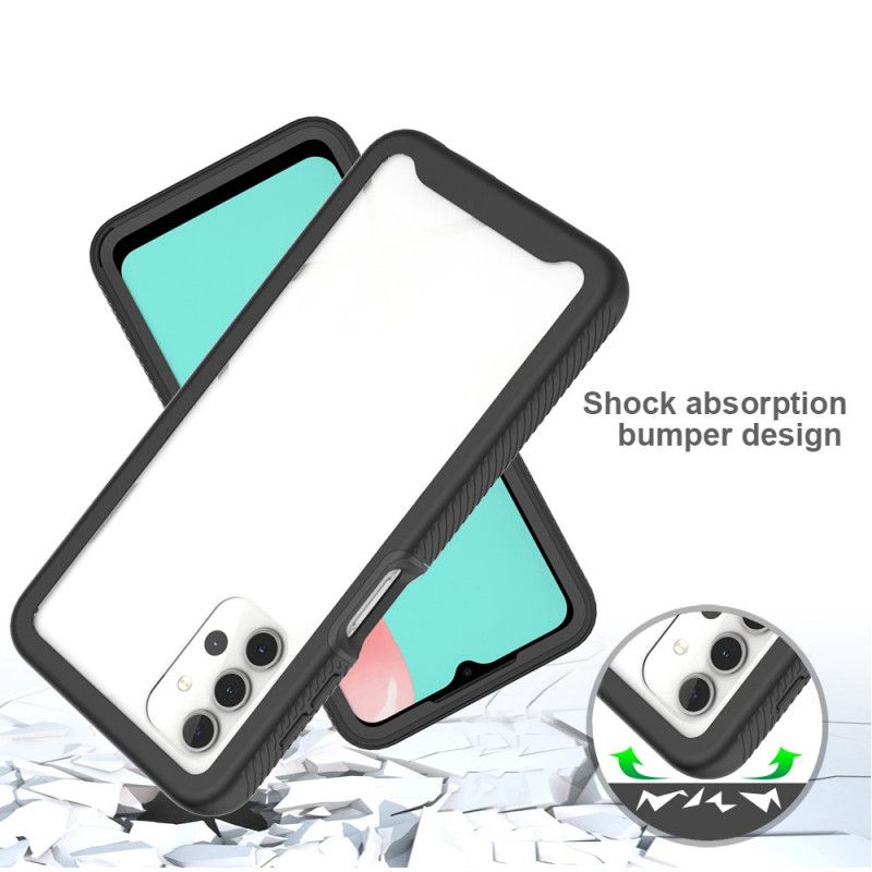 Skal Samsung Galaxy A32 5G Svart Hybrid Silikonfälg Design