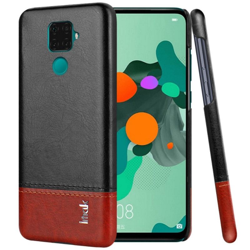 Skal för Huawei Mate 30 Lite Svart Lädereffekt I Imak Ruiyi-Serien