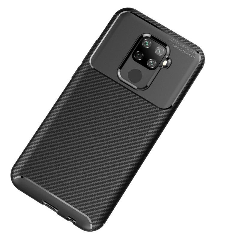 Skal Huawei Mate 30 Lite Svart Flexibel Kolfiberstruktur