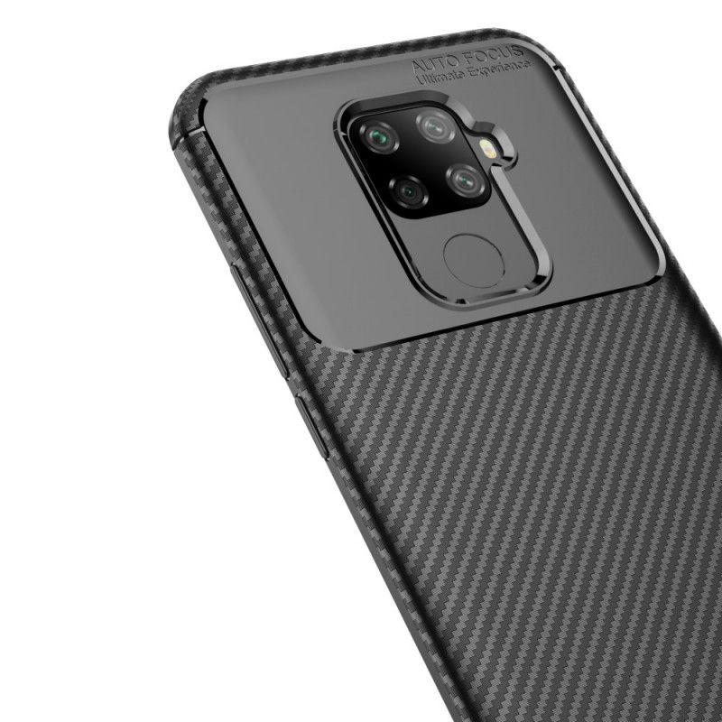 Skal Huawei Mate 30 Lite Svart Flexibel Kolfiberstruktur