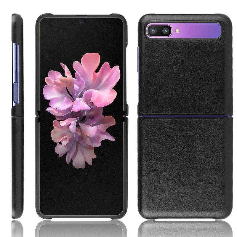 Skal Samsung Galaxy Z Flip Svart Imiterat Läder