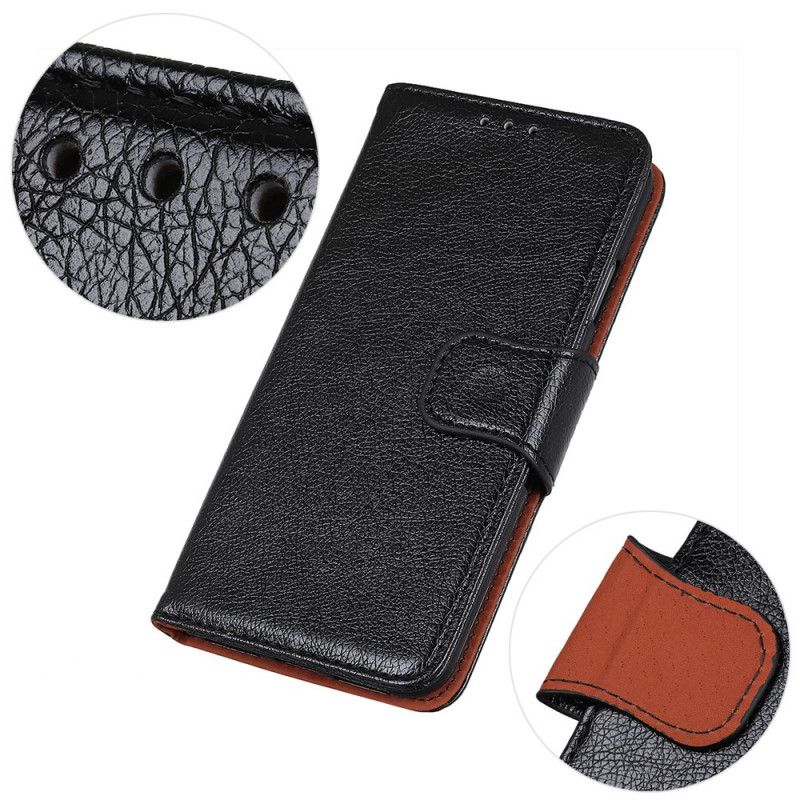 Fodral för iPhone 12 / 12 Pro Svart Delat Nappaläder