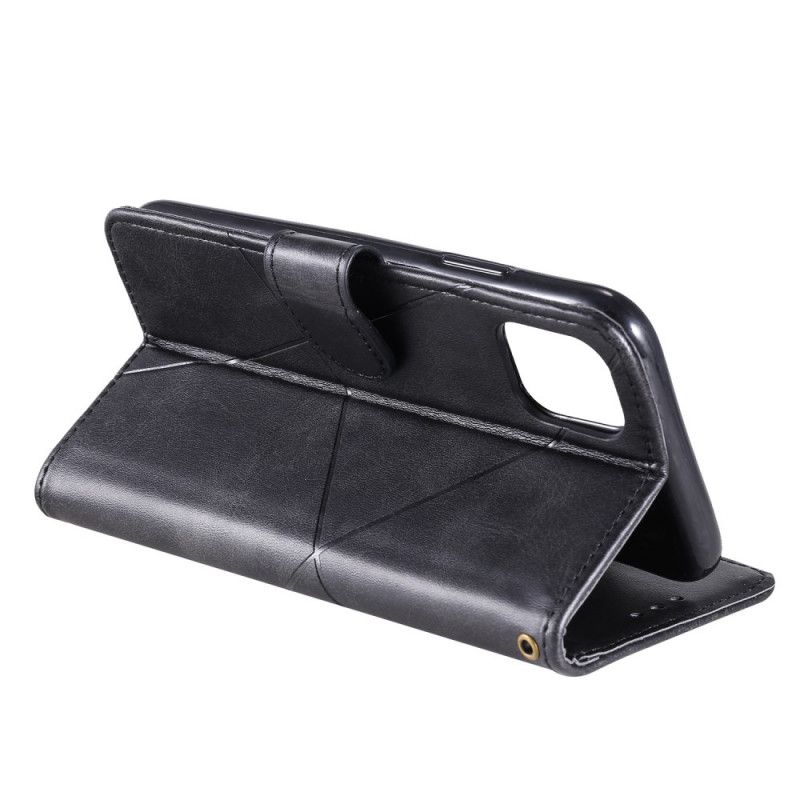 Fodral iPhone 12 / 12 Pro Svart Diamantimitationsläder
