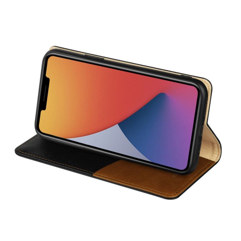 Läderfodral iPhone 12 / 12 Pro Svart Dzgogo Miloserie