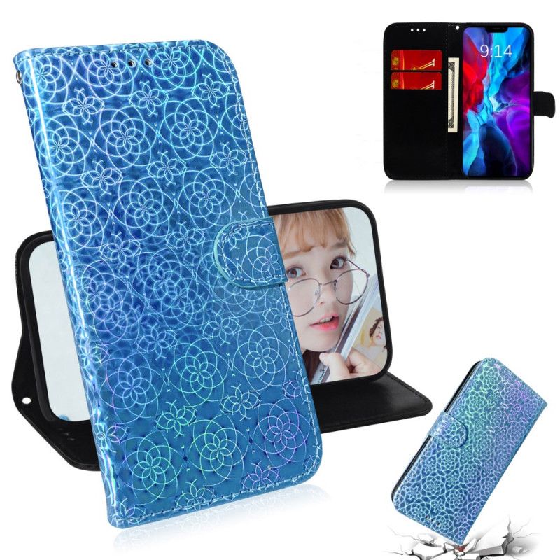 Läderskal iPhone 12 / 12 Pro Svart Ren Färg