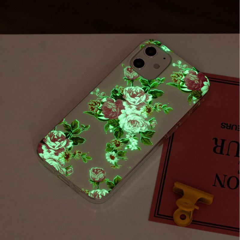 Skal för iPhone 12 / 12 Pro Fluorescerande Frihetsblommor