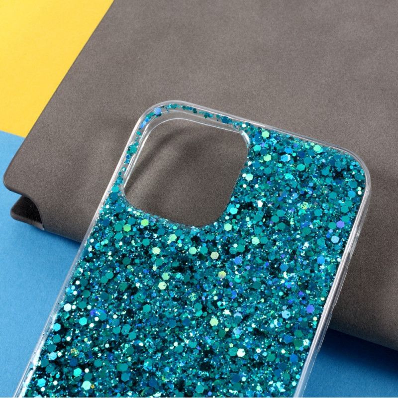 Skal för iPhone 12 / 12 Pro Röd Premium Glitter
