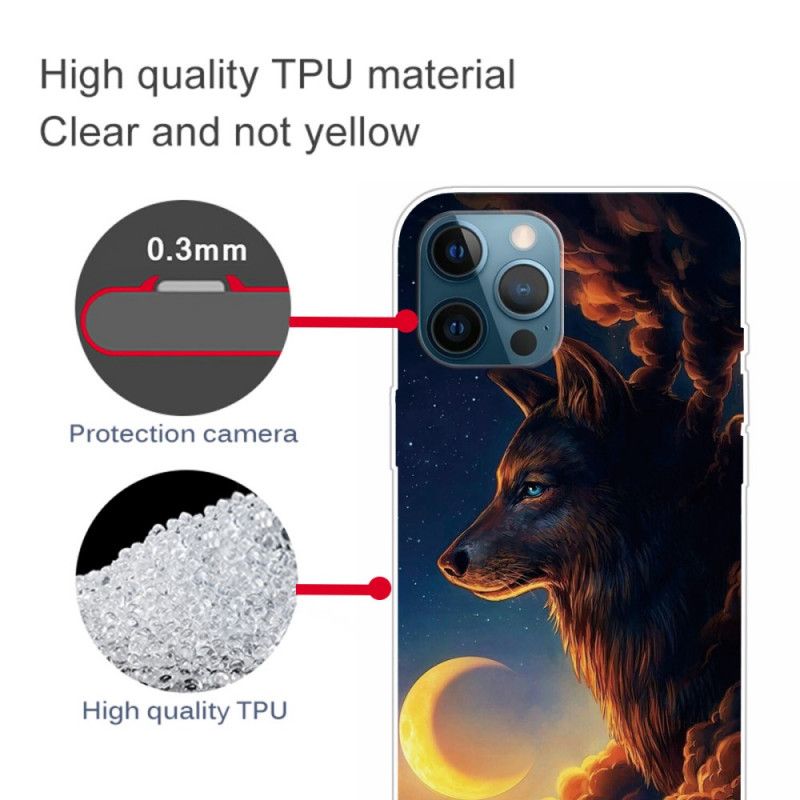 Skal för iPhone 12 / 12 Pro Svart Flexibel Varg