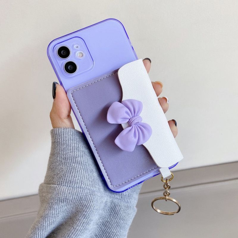 Skal iPhone 12 / 12 Pro Gul Korthållare För Nyckelring