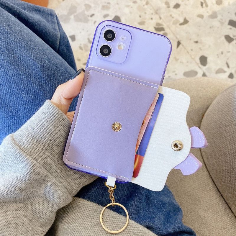 Skal iPhone 12 / 12 Pro Gul Korthållare För Nyckelring