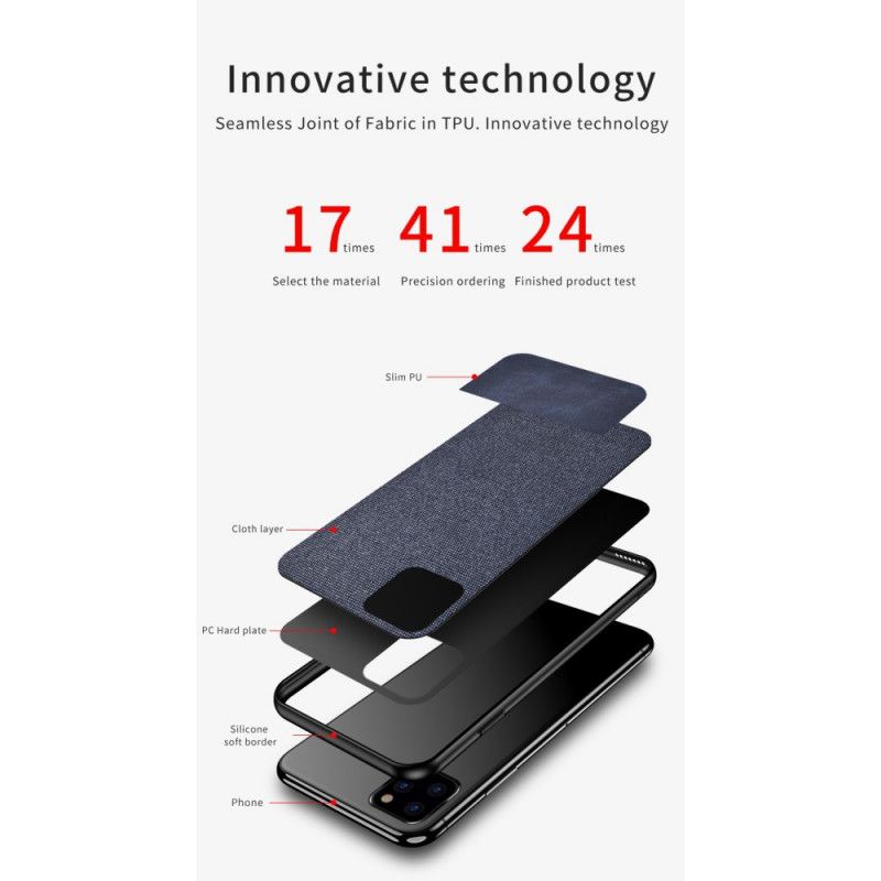 Skal iPhone 12 / 12 Pro Svart Bitstycke I Konstläder