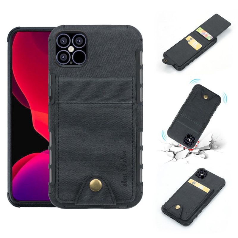 Skal iPhone 12 / 12 Pro Svart Fällbart Korthållare