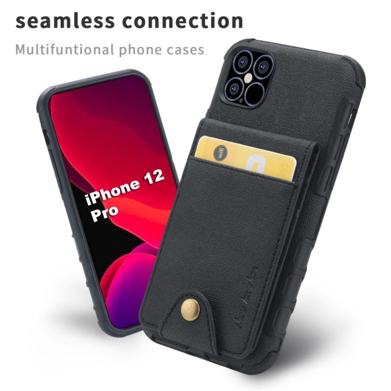Skal iPhone 12 / 12 Pro Svart Fällbart Korthållare