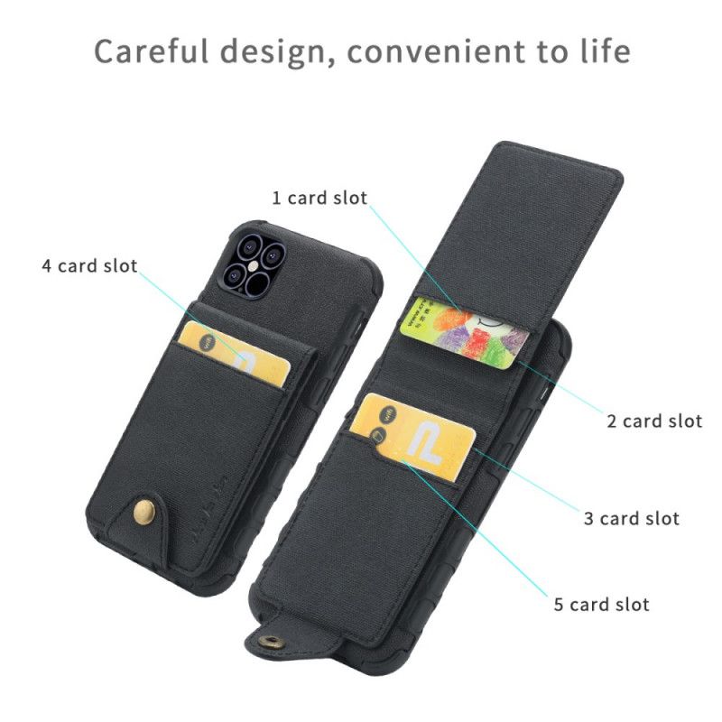 Skal iPhone 12 / 12 Pro Svart Fällbart Korthållare