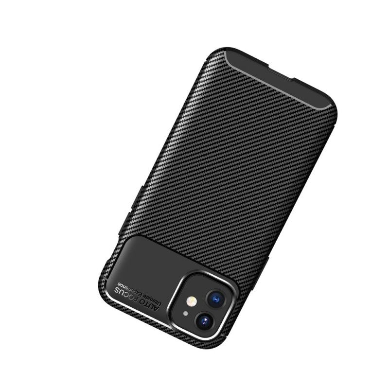 Skal iPhone 12 / 12 Pro Svart Flexibel Kolfiberstruktur