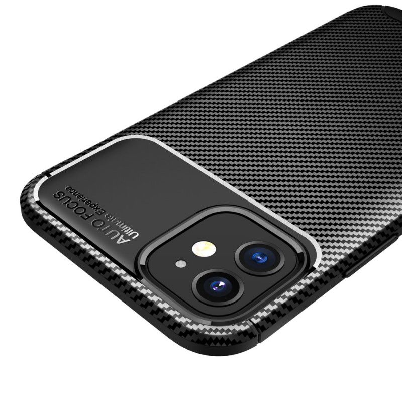 Skal iPhone 12 / 12 Pro Svart Flexibel Kolfiberstruktur
