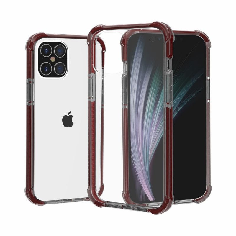 Skal iPhone 12 / 12 Pro Svart Genomskinliga Krockkuddar