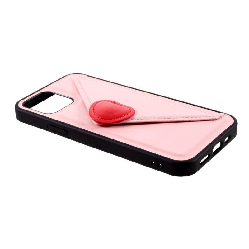 Skal iPhone 12 / 12 Pro Svart Hjärtkorthållare