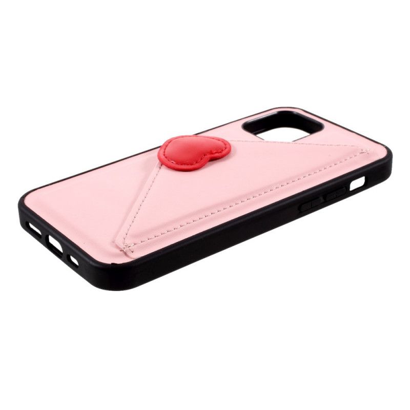 Skal iPhone 12 / 12 Pro Svart Hjärtkorthållare