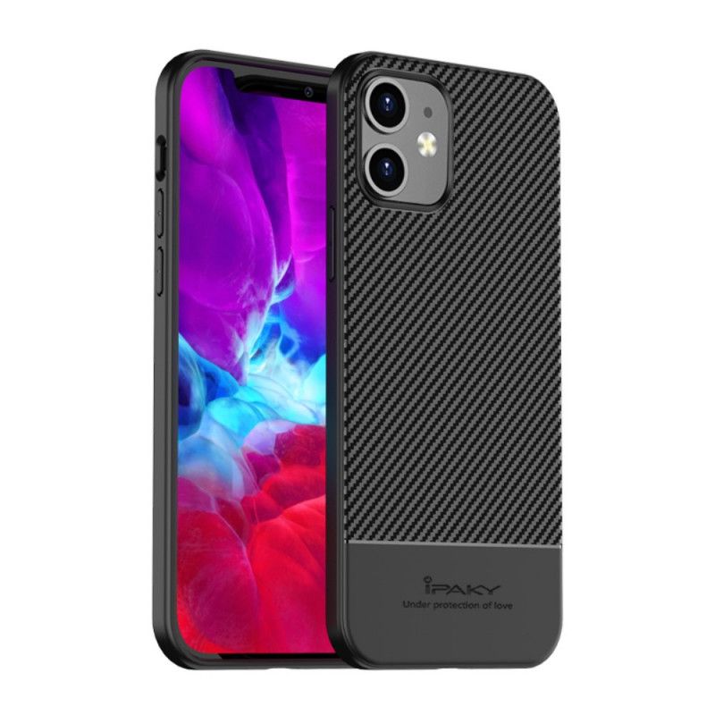 Skal iPhone 12 / 12 Pro Svart Ipaky Kolfiber
