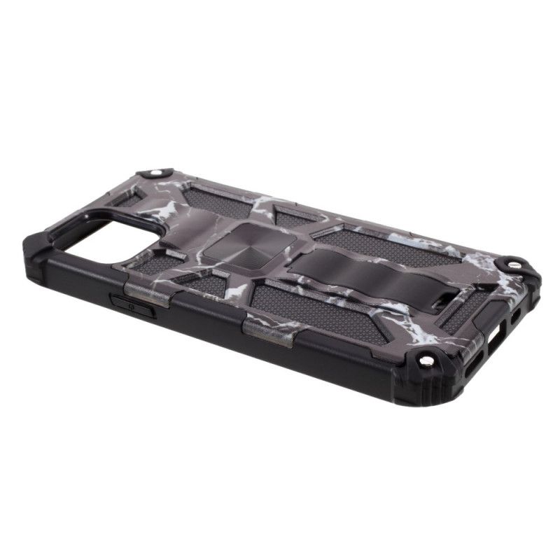 Skal iPhone 12 / 12 Pro Svart Kamouflage Avtagbart Stöd