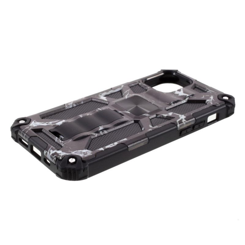 Skal iPhone 12 / 12 Pro Svart Kamouflage Avtagbart Stöd