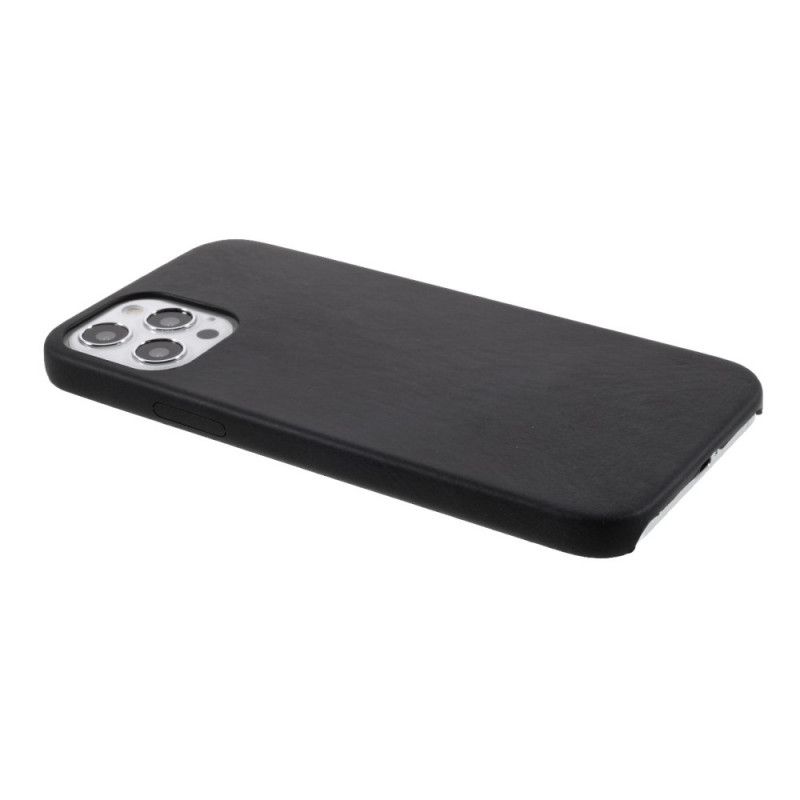 Skal iPhone 12 / 12 Pro Svart Läderstil