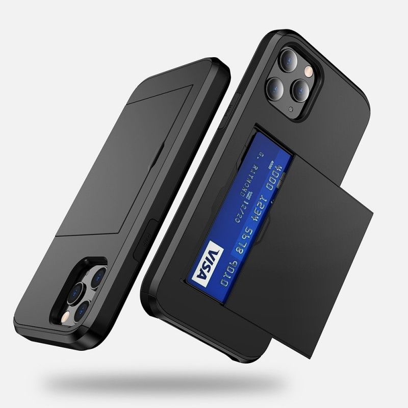 Skal iPhone 12 / 12 Pro Svart Mobilskal Styv Korthållare