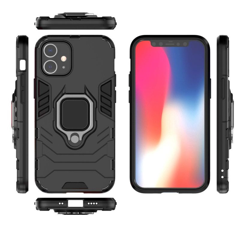 Skal iPhone 12 / 12 Pro Svart Resistent Ring