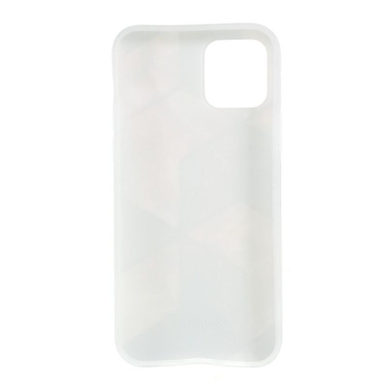 Skal iPhone 12 / 12 Pro Svart Silikonmarmorgeometri