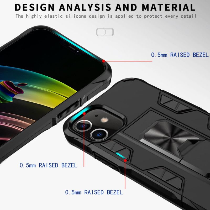 Skal iPhone 12 / 12 Pro Svart Ultrabeständigt Med Stöd