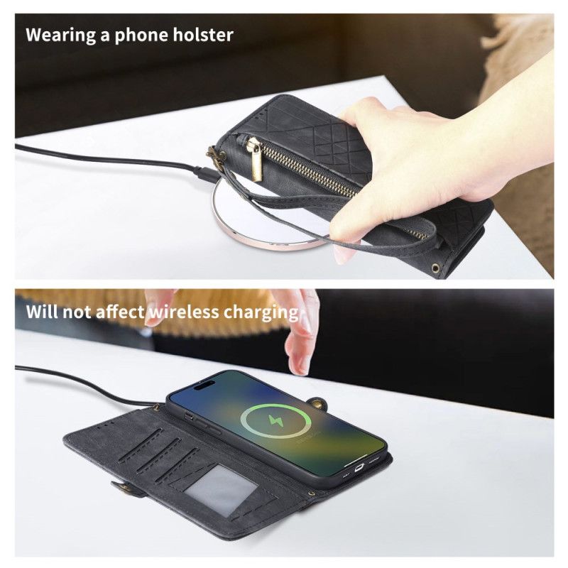 Fodral För Samsung Galaxy S25 5g Edge Geometriskt Mönster Och Snodd