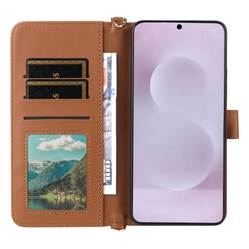 Fodral Samsung Galaxy S25 5g Edge Quiltad Med Rem Och Axelrem