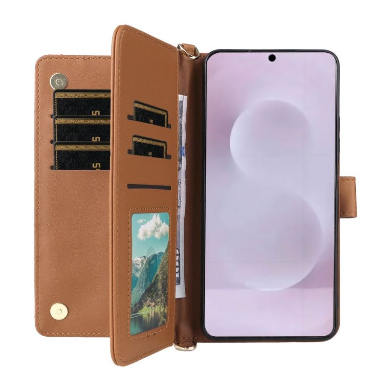 Fodral Samsung Galaxy S25 5g Edge Quiltad Med Rem Och Axelrem