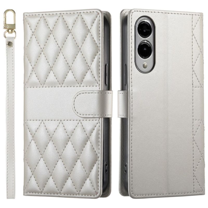 Fodral Samsung Galaxy S25 5g Edge Quiltad Med Rem Och Axelrem