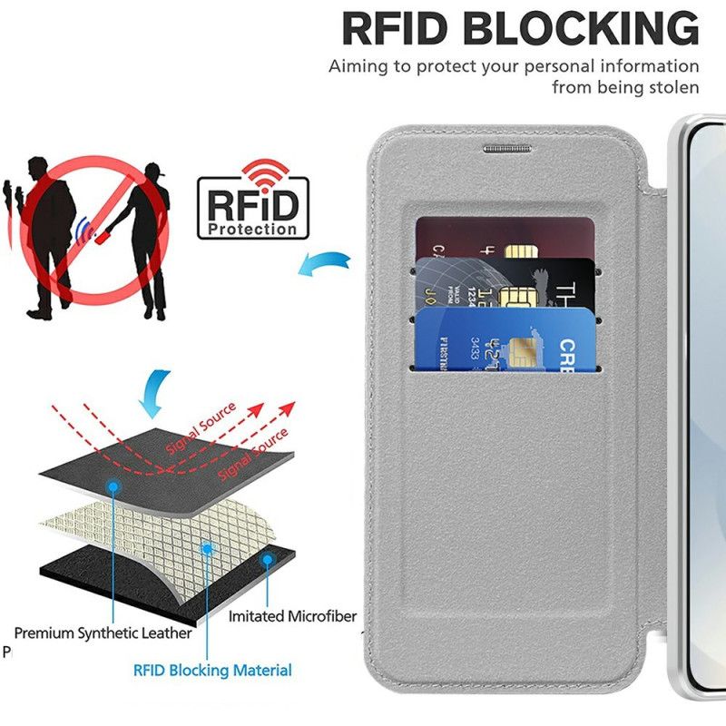 Folio-fodral För Samsung Galaxy S25 5g Edge Quiltad Magsafe-kompatibel