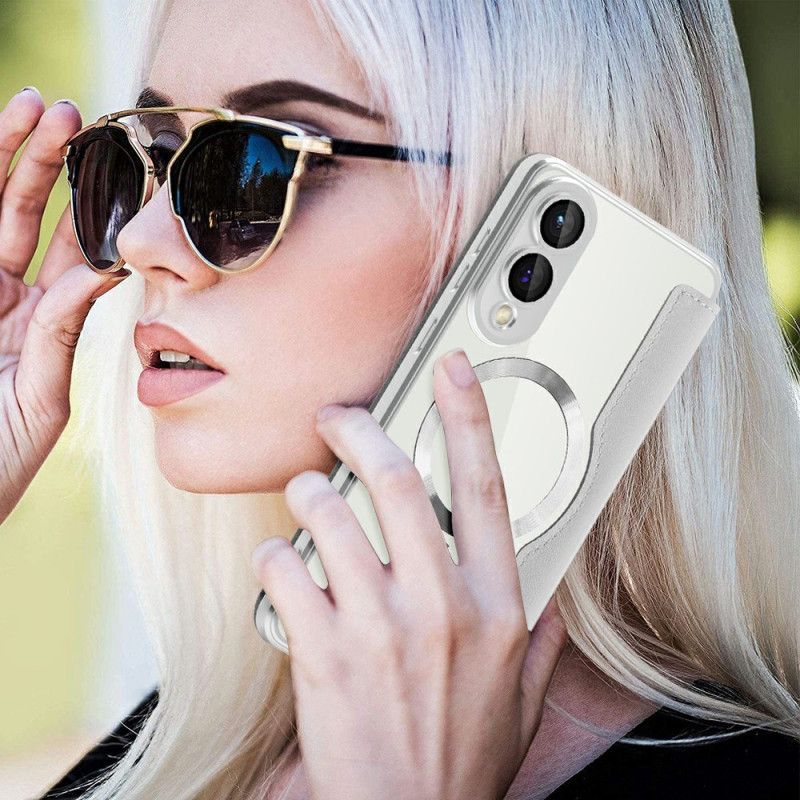 Folio-fodral För Samsung Galaxy S25 5g Edge Quiltad Magsafe-kompatibel