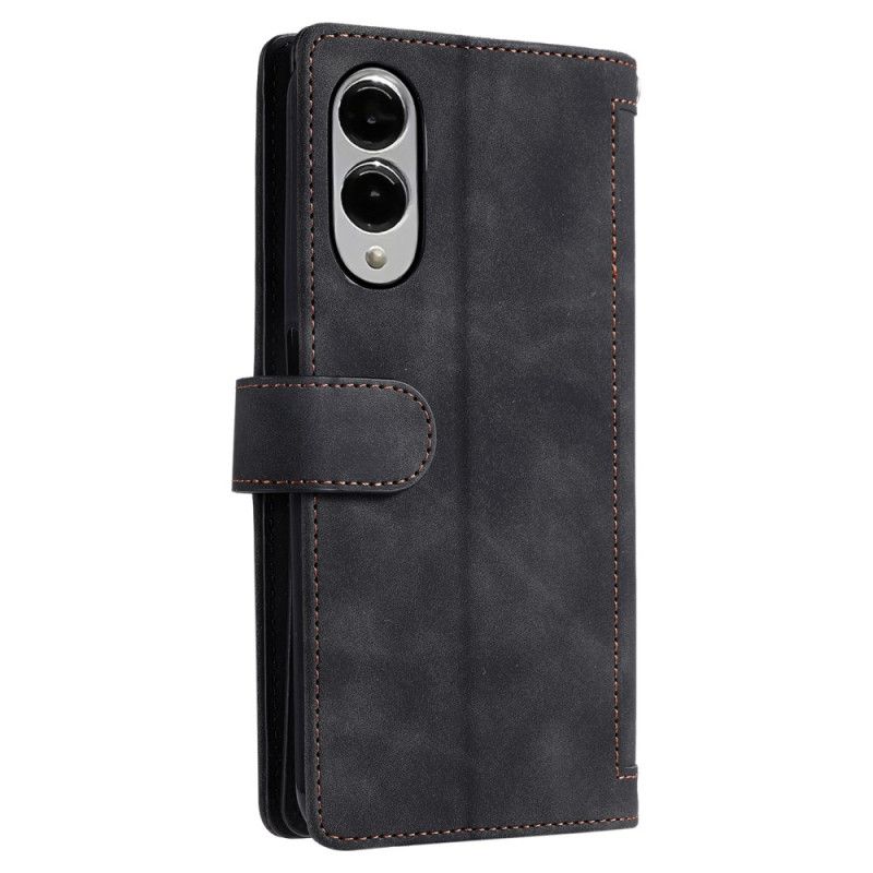 Läderfodral Samsung Galaxy S25 5g Edge Telefonfodral Dragkedja Plånbok